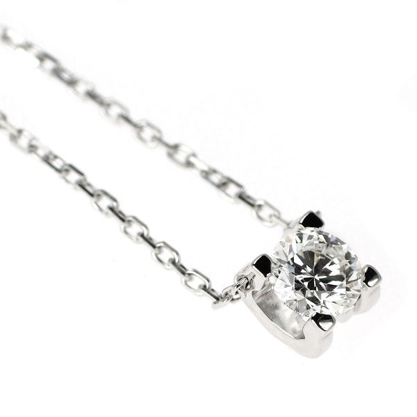 カルティエ K18WG ダイヤモンド ペンダントネックレス 0.32ct G VS2 3EX Cドゥ 《セルビー銀座店》【中古】