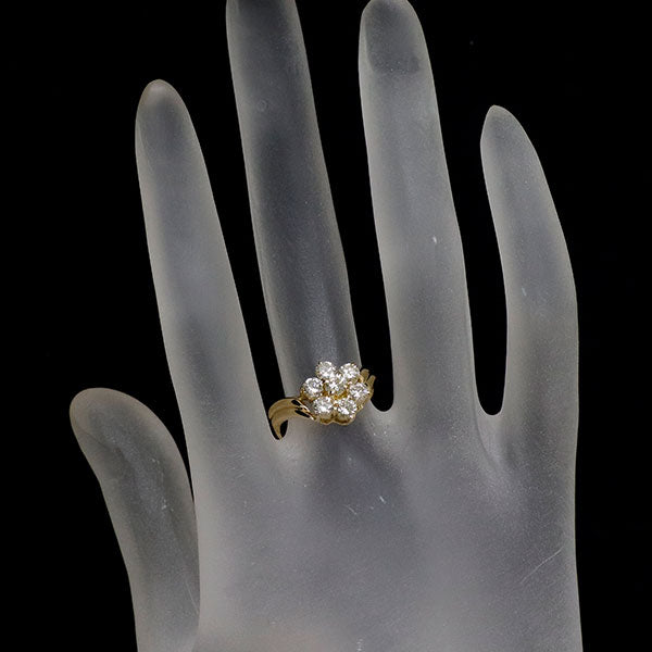 K18YG ダイヤモンド リング 1.00ct フラワー
