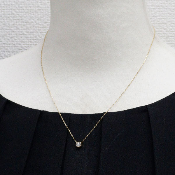 K18YGダイヤペンダント K18YG ダイヤモンド ペンダントネックレス 0.347ct — セルビー
