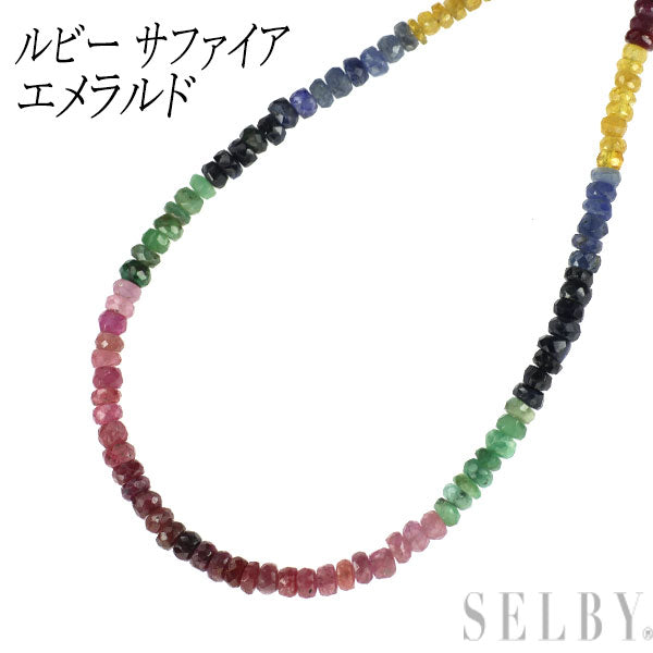 SV ルビー サファイア エメラルド ネックレス — セルビーオンラインストア