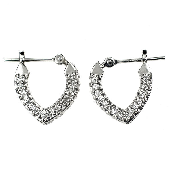 Pt900 ダイヤモンド ピアス 0.30ct フープ