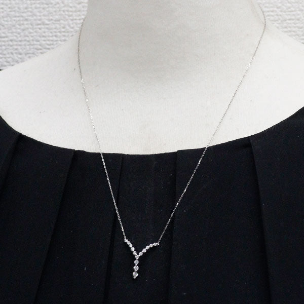 Pt900/ Pt850 H&Cダイヤモンド ペンダントネックレス 0.50ct イニシャル「Y」