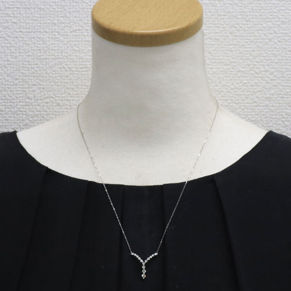 Pt900/ Pt850 H&C ダイヤモンド ペンダントネックレス 0.50ct イニシャル「Y」