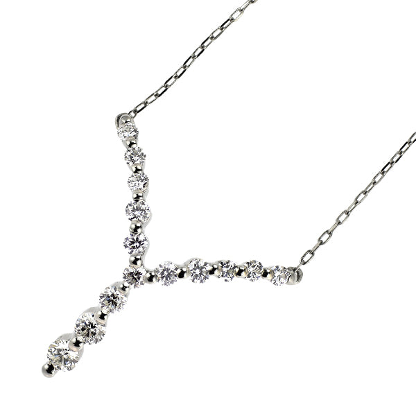 Pt900/ Pt850 H&C ダイヤモンド ペンダントネックレス 0.50ct イニシャル「Y」