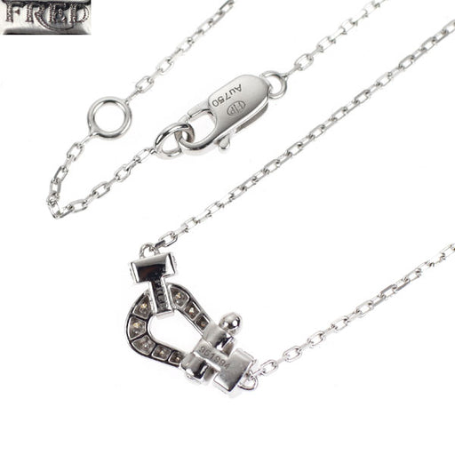 フレッド K18WG ダイヤモンド ペンダントネックレス ミニフォース10