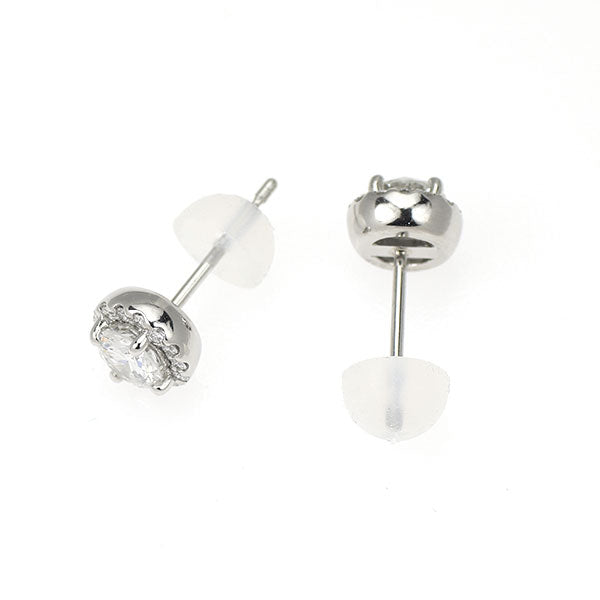 Pt900 ダイヤモンド ピアス 0.665ct D0.14ct