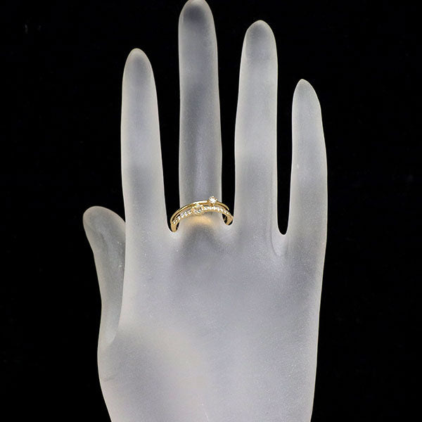K18YG ローズカット ダイヤモンド リング 0.20ct D0.11ct