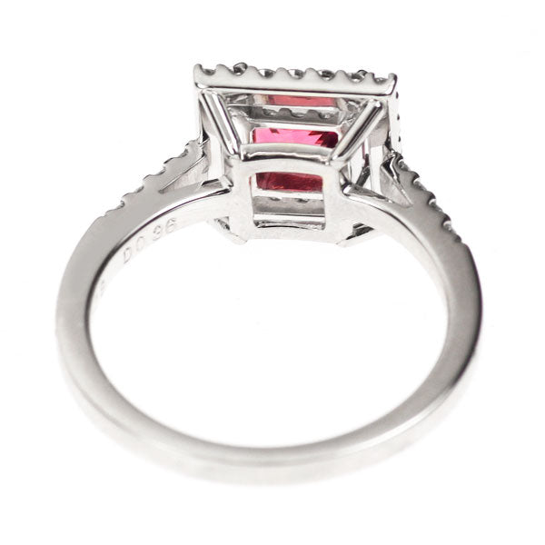 Pt900 ピンクトルマリン ダイヤモンド リング 1.08ct D0.36ct