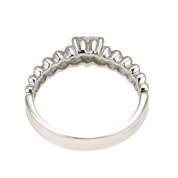 Pt900 ハートシェイプ ダイヤモンド リング 0.305ct D0.21ct