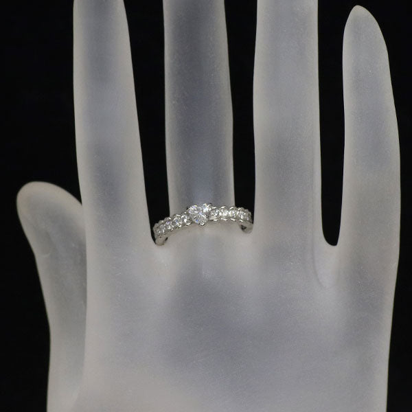 Pt900 ハートシェイプ ダイヤモンド リング 0.305ct D0.21ct