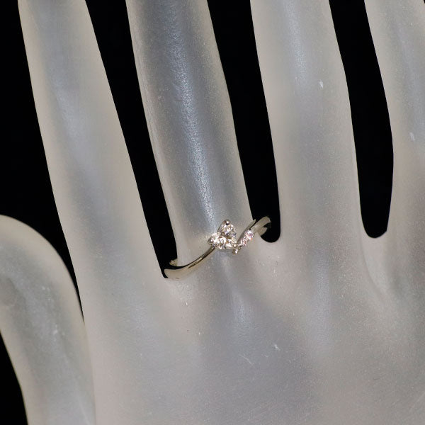 セントピュール Pt1000 ハートシェイプ ダイヤモンド ダイヤモンド リング 0.27ct D SI1 PD0.02ct