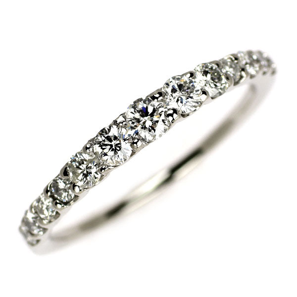Pt900 ダイヤモンド リング 0.55ct ハーフエタニティ