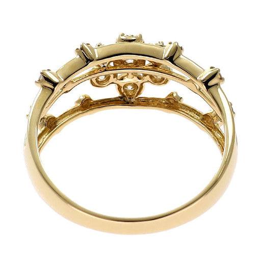 K18YG ダイヤモンド リング 0.25ct フラワー — セルビーオンラインストア