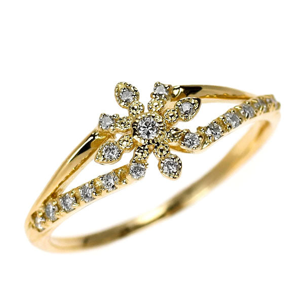 K18YG ダイヤモンド リング 0.12ct