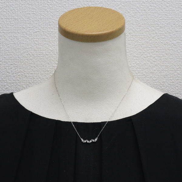 K18WG ダイヤモンド ペンダントネックレス 0.30ct ハート