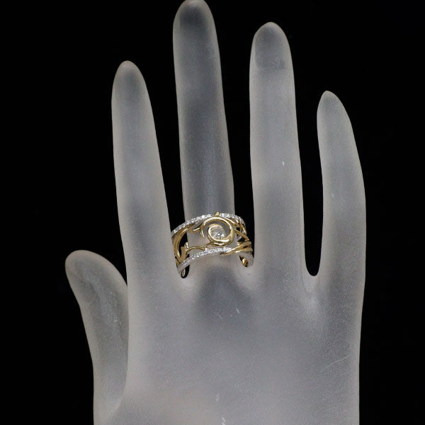 ディアヴァンテ K18YG/WG ローズカット ダイヤモンド リング 0.147ct D0.221ct