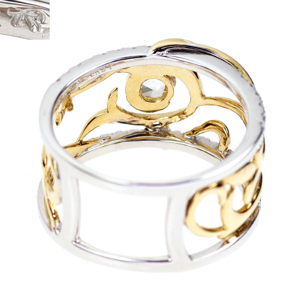 ディアヴァンテ K18YG/WG ローズカット ダイヤモンド リング 0.147ct D0.221ct