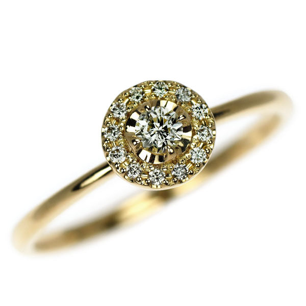 wish upon a star K18YG ダイヤモンド リング 0.088ct D0.05ct