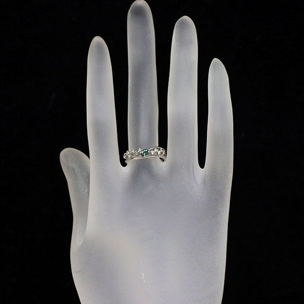 希少 Pt900 アレキサンドライト ダイヤモンド リング 0.15ct D0.14ct