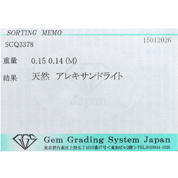 希少 Pt900 アレキサンドライト ダイヤモンド リング 0.15ct D0.14ct