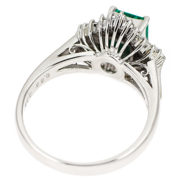 Pt900 エメラルド ダイヤモンド リング 0.75ct D0.71ct