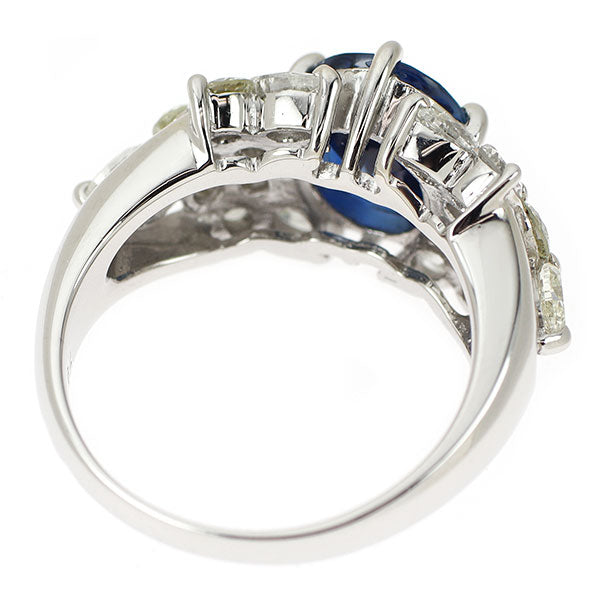Pt900 サファイア ダイヤモンド リング 2.77ct D1.62ct