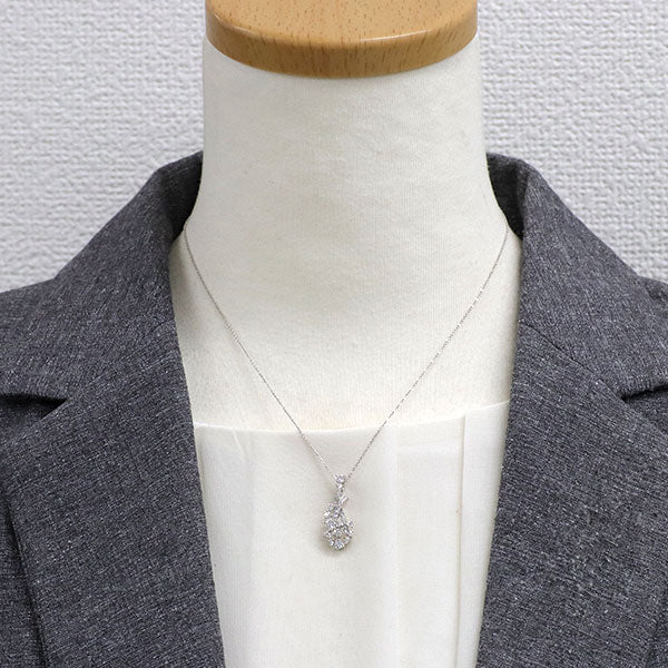 K18WG ダイヤモンド ペンダントネックレス 0.61ct