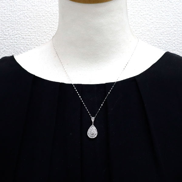 K18WG ダイヤモンド ペンダントネックレス 0.75ct