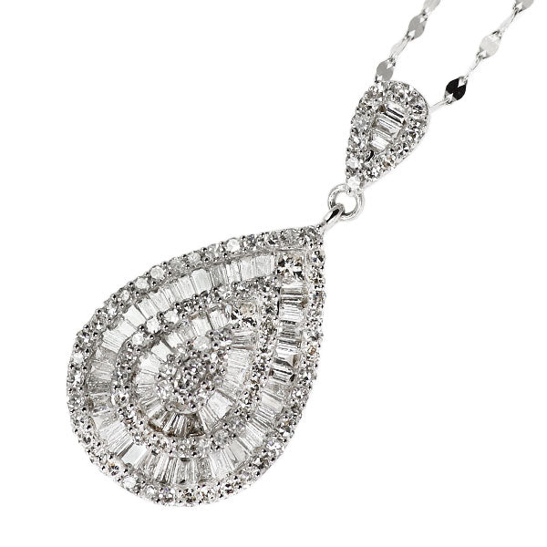K18WG ダイヤモンド ペンダントネックレス 0.75ct