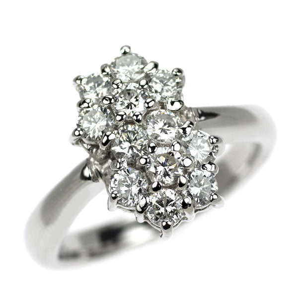 Pt900 ダイヤモンド リング 0.95ct フラワー