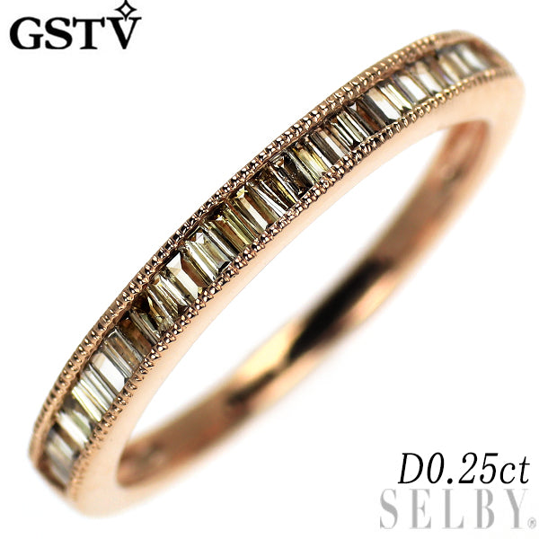 GSTV K18PG ダイヤモンド リング 0.25ct ハーフエタニティ