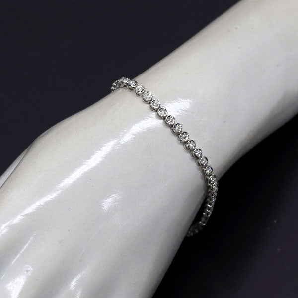 Pt850 ダイヤモンド テニス ブレスレット 1.00ct
