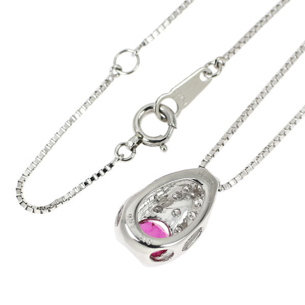 Pt900/Pt850 ルビー ダイヤモンド ペンダントネックレス 0.53ct D0.10ct