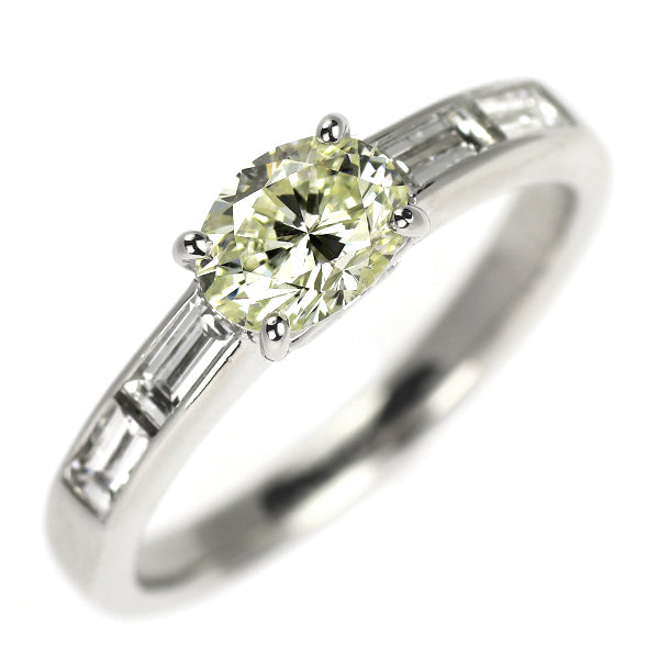 Pt900 ダイヤモンド リング 0.739ct D0.57ct