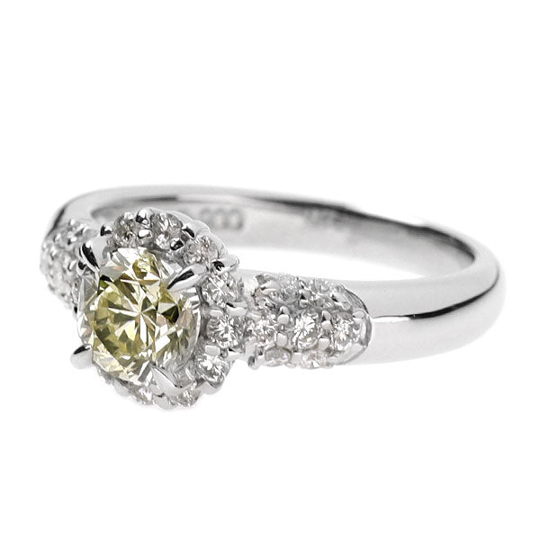Pt ダイヤモンド リング 1.01ct D0.43ct