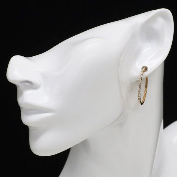 K18PG ダイヤモンド フープ ピアス 0.50ct — セルビーオンラインストア