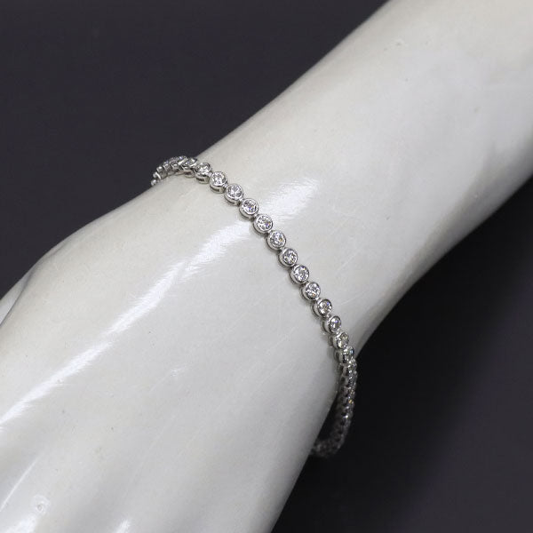 K18WG H&C ダイヤモンド テニス ブレスレット 2.83ct