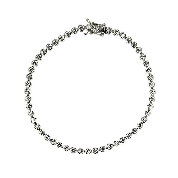 K18WG H&C ダイヤモンド テニス ブレスレット 2.83ct