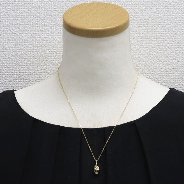 K18YG ダイヤモンド ペンダントネックレス 0.34ct ベル