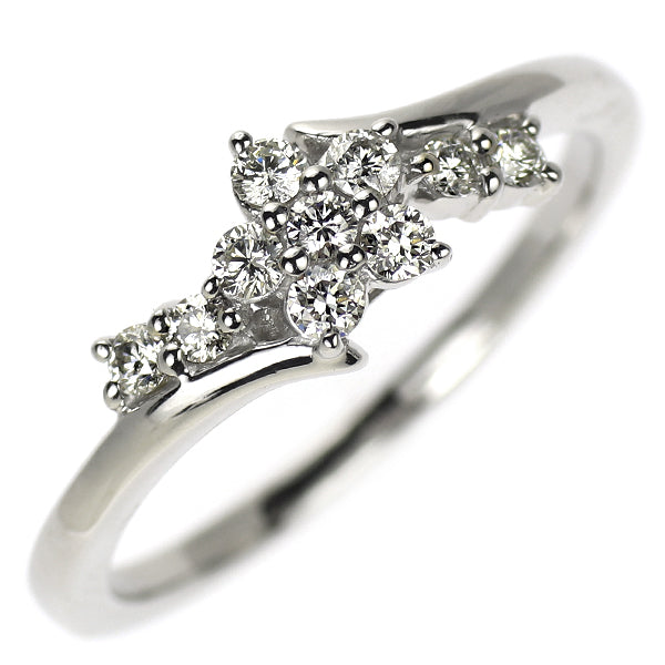 Pt900 ダイヤモンド リング 0.18ct フラワー
