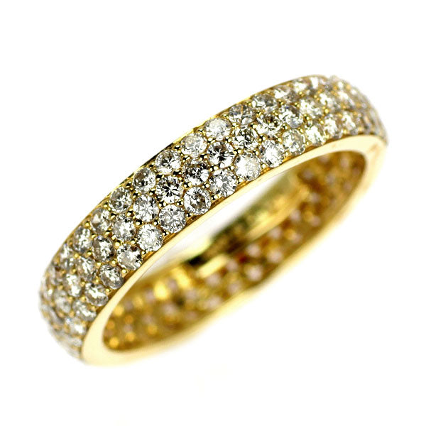 K18YG ダイヤモンド リング 1.17ct パヴェ フルエタニティ