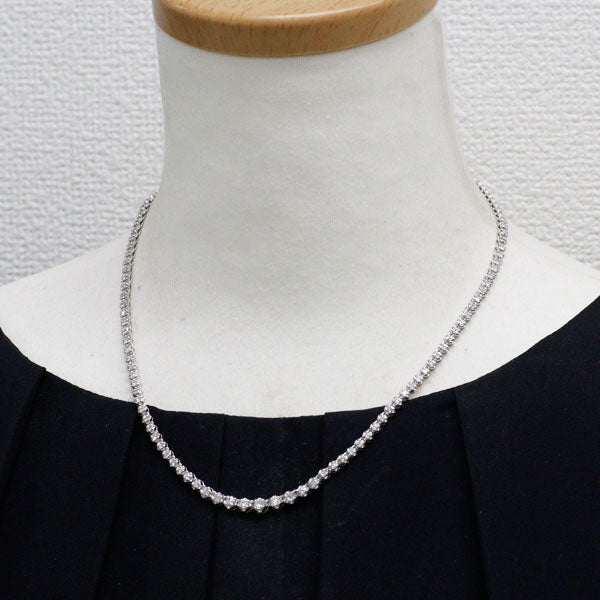 Pt850 ダイヤモンド テニス ネックレス 3.01ct