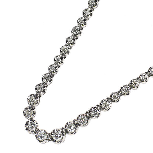 Pt850 ダイヤモンド テニス ネックレス 3.01ct