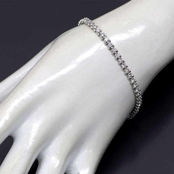 Pt900 ダイヤモンド テニス ブレスレット 3.01ct