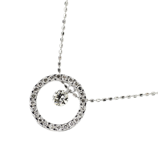 K18WG ダイヤモンド ペンダントネックレス 0.35ct