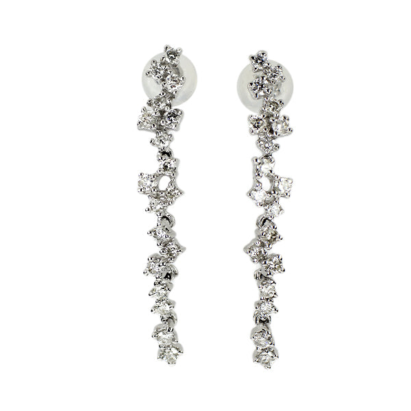 K18WG ダイヤモンド ピアス 0.70ct