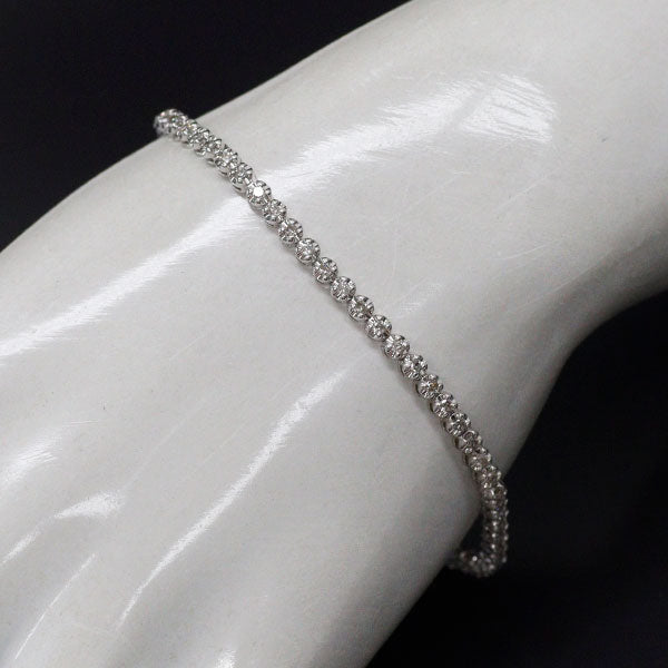 K18WG ダイヤモンド ブレスレット 1.00ct テニス