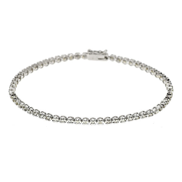 K18WG ダイヤモンド ブレスレット 1.00ct テニス