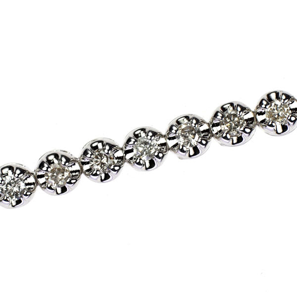 K18WG ダイヤモンド ブレスレット 1.00ct テニス