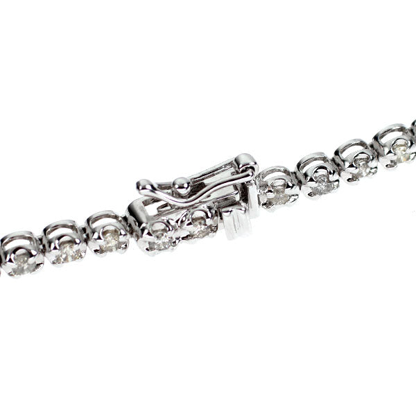 K18WG ダイヤモンド ブレスレット 1.00ct テニス